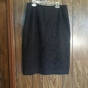 Flowered cut out Le Suit Skirt
